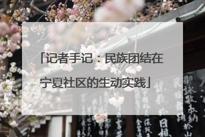 记者手记：民族团结在宁夏社区的生动实践