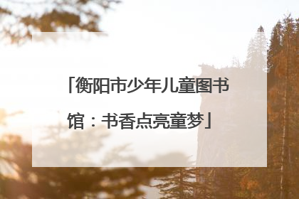 衡阳市少年儿童图书馆：书香点亮童梦