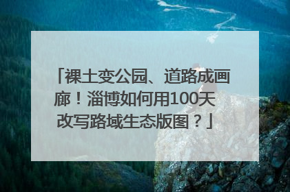 裸土变公园、道路成画廊！淄博如何用100天改写路域生态版图？