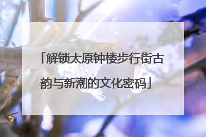 解锁太原钟楼步行街古韵与新潮的文化密码