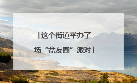 这个街道举办了一场“盆友圈”派对