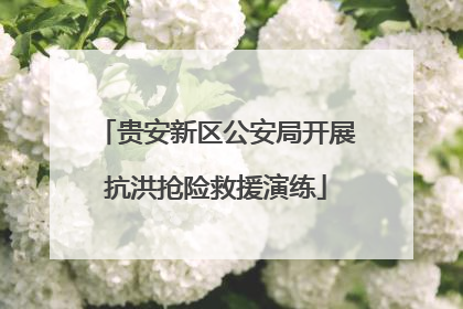 贵安新区公安局开展抗洪抢险救援演练