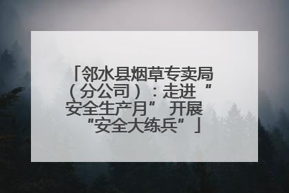 邻水县烟草专卖局（分公司）：走进“安全生产月” 开展“安全大练兵”