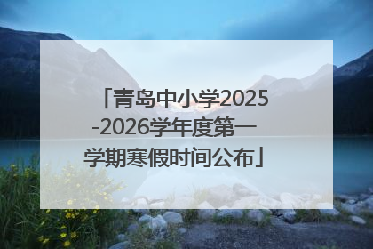青岛中小学2025-2026学年度第一学期寒假时间公布