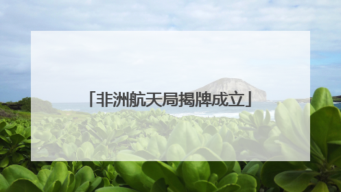 非洲航天局揭牌成立