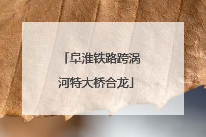 阜淮铁路跨涡河特大桥合龙