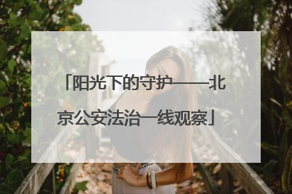 阳光下的守护——北京公安法治一线观察