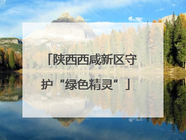 陕西西咸新区守护“绿色精灵”