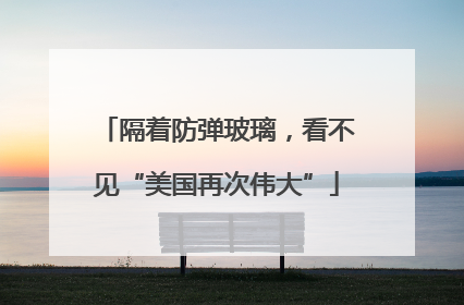 隔着防弹玻璃，看不见“美国再次伟大”