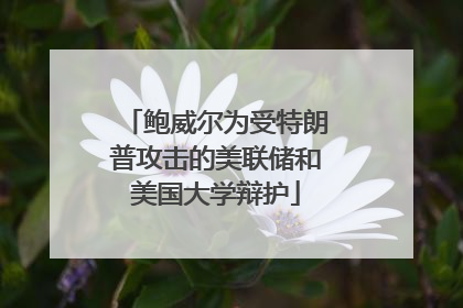 鲍威尔为受特朗普攻击的美联储和美国大学辩护