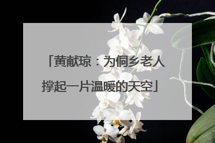 黄献琼：为侗乡老人撑起一片温暖的天空