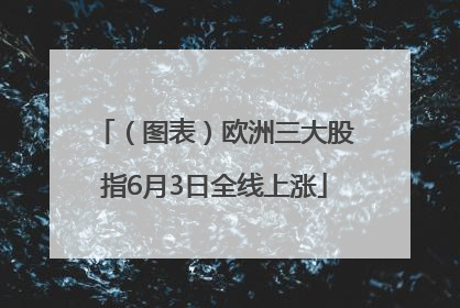（图表）欧洲三大股指6月3日全线上涨
