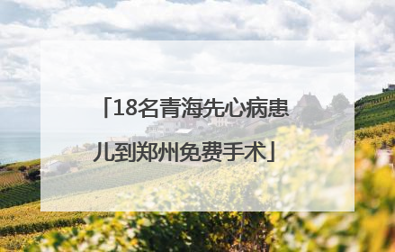 18名青海先心病患儿到郑州免费手术