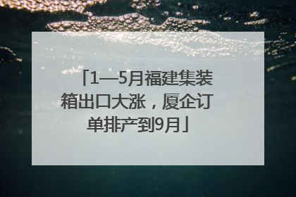 1—5月福建集装箱出口大涨，厦企订单排产到9月