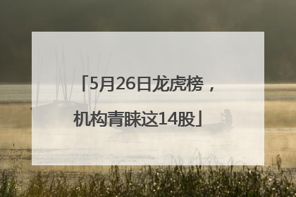 5月26日龙虎榜，机构青睐这14股