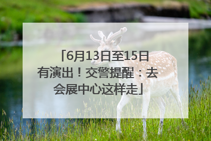 6月13日至15日有演出！交警提醒：去会展中心这样走