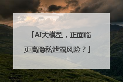 AI大模型，正面临更高隐私泄露风险？