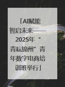 AI赋能 智启未来——2025年“青耘锦州”青年数字电商培训班举行